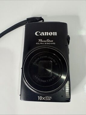 Canon PowerShot ELPH 330 HS Compact Black Digital Camera - Black
